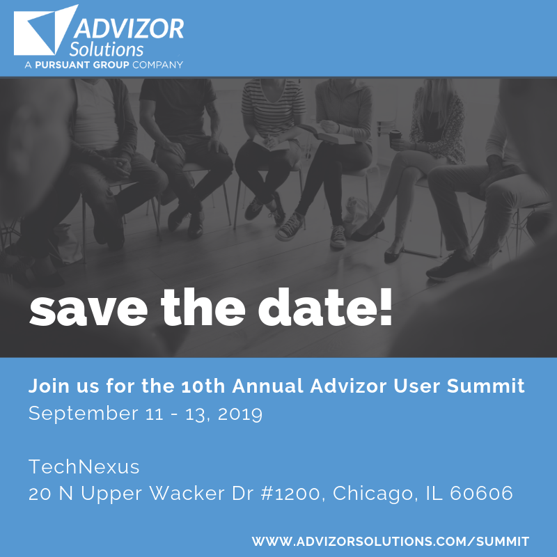 Advizor Annual User Group Save The Date